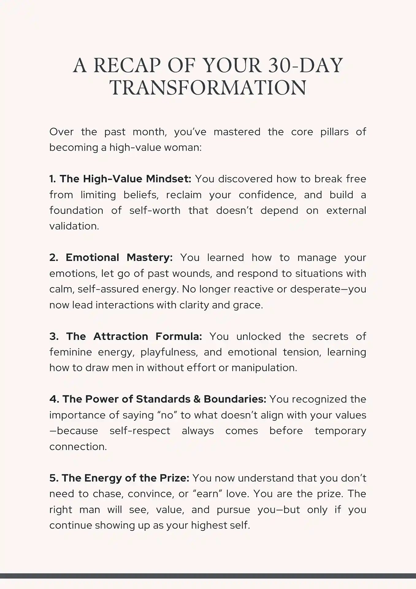 30-DAY HIGH-VALUE MINDSET RESET