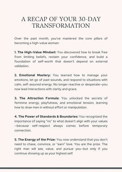 30-DAY HIGH-VALUE MINDSET RESET