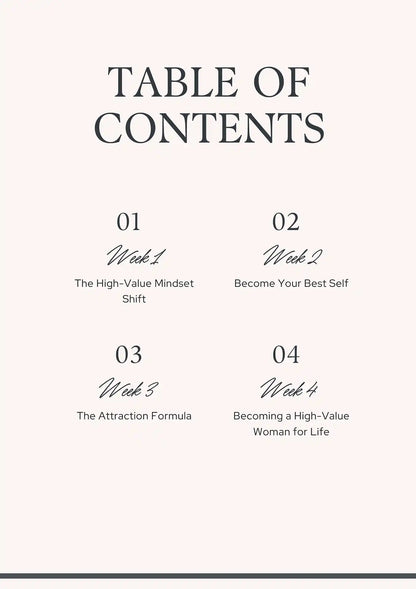30-DAY HIGH-VALUE MINDSET RESET
